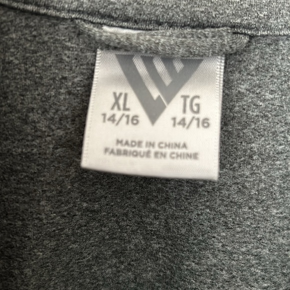 Level Wear Gray Youth XL Quarter Zip Pullover - Picture 4 of 9
